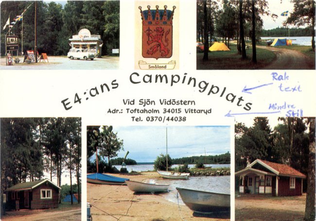 E4:ans Campingplats vid sjn Vidstern