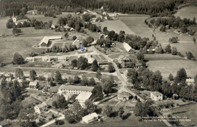 Flygfoto över Kärda 1956