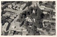 Flygfoto ver centrum av Vrnamo p 50-talet